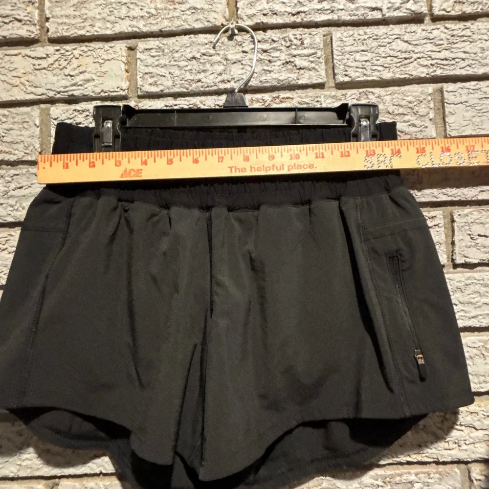 Lululemon Track That High-Rise Lined Shorts Black Size 8 Running Training
